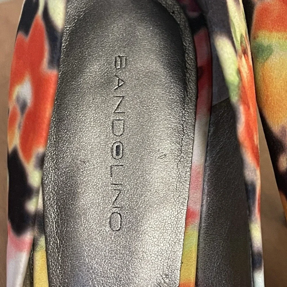 Bandolino Colorful Floral Peep‎ Toe Stiletto Pumps Maximalist Heels Size 7.5